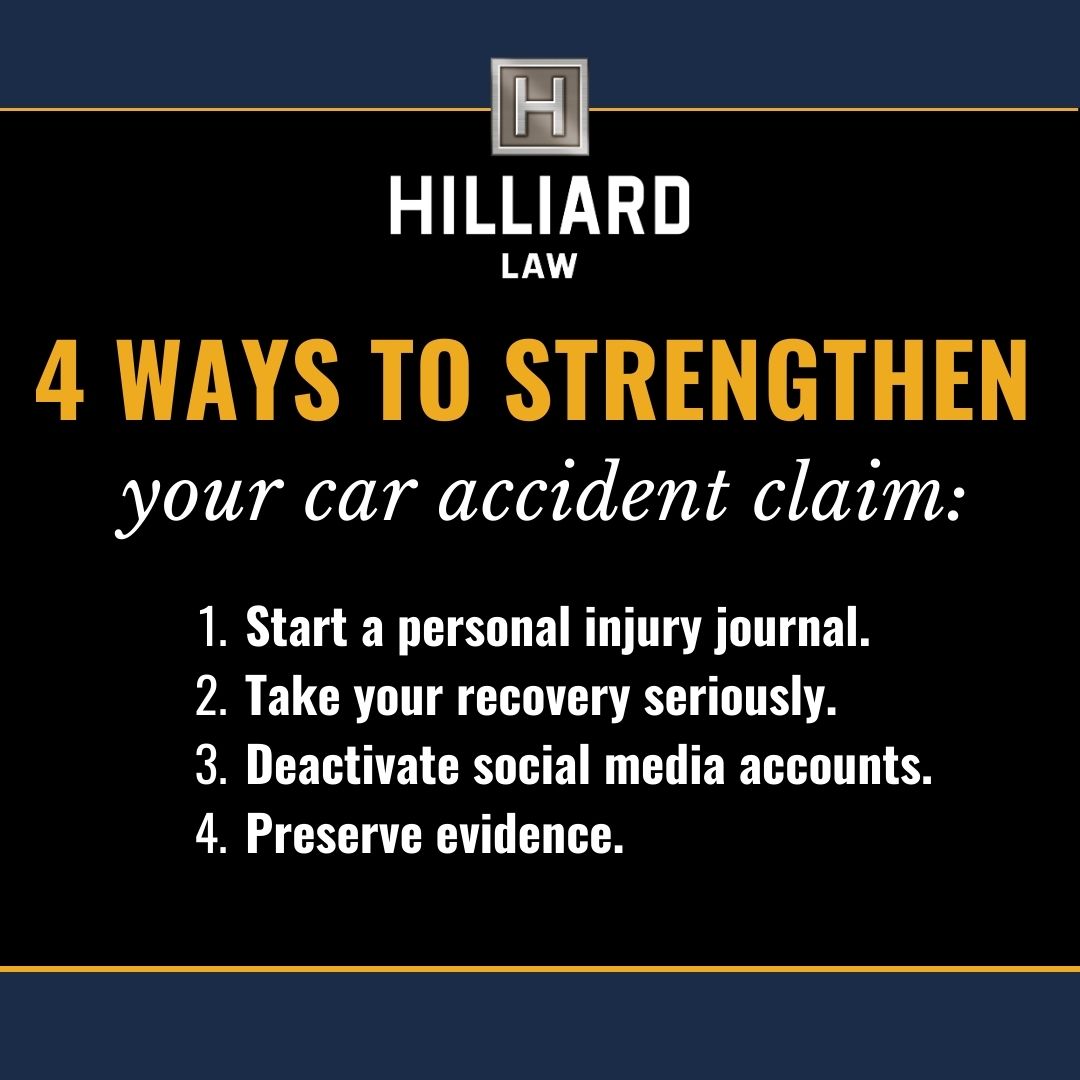 4 Ways to Strengthen A Car Accident Claim Graphic